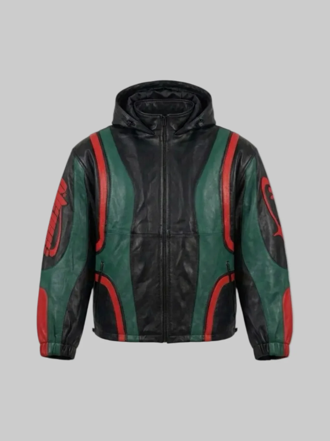 LEATHER TRACK HOODIE (RBG)