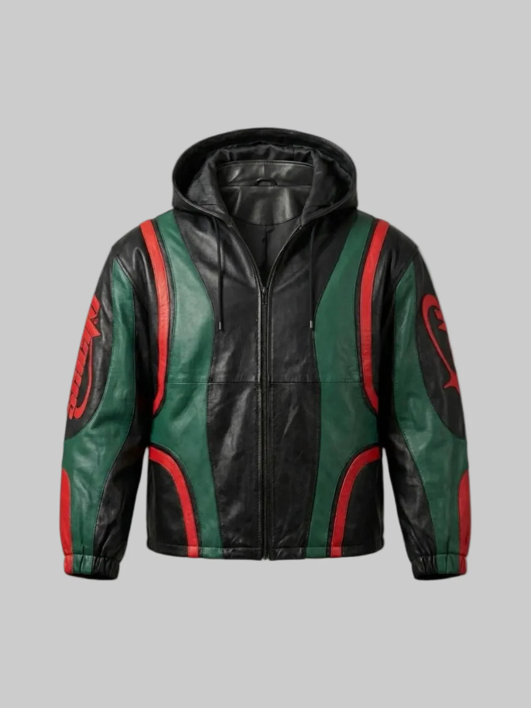 LEATHER TRACK HOODIE (RBG) - Image 2