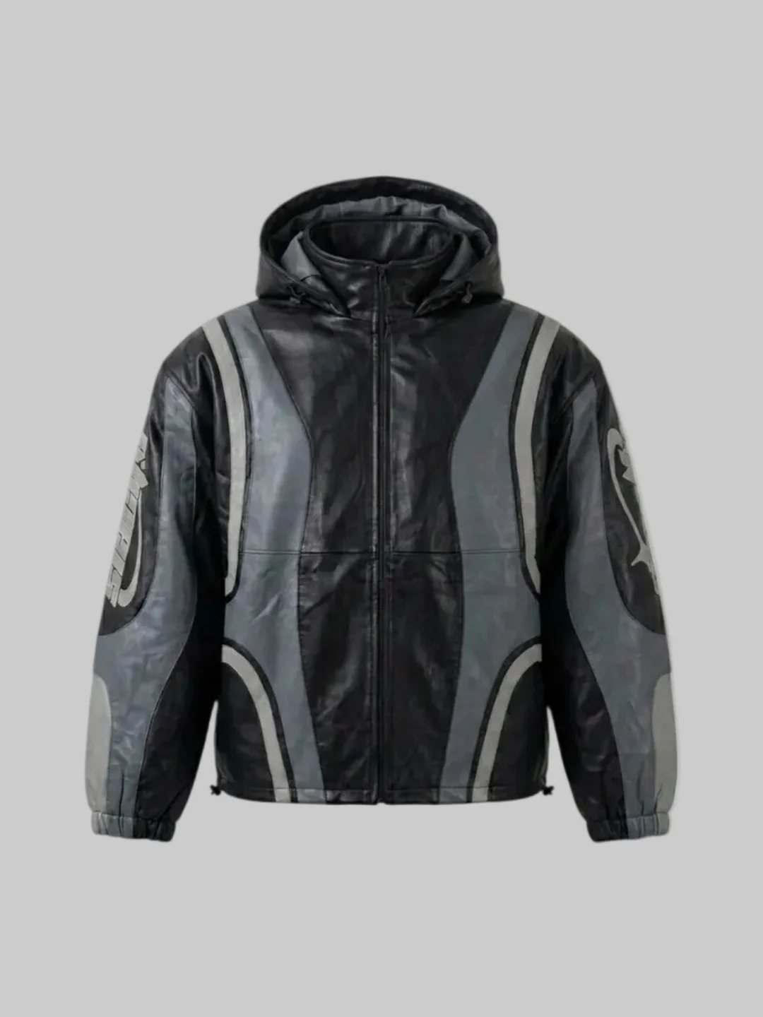 LEATHER TRACK HOODIE (Shadow) - Image 3
