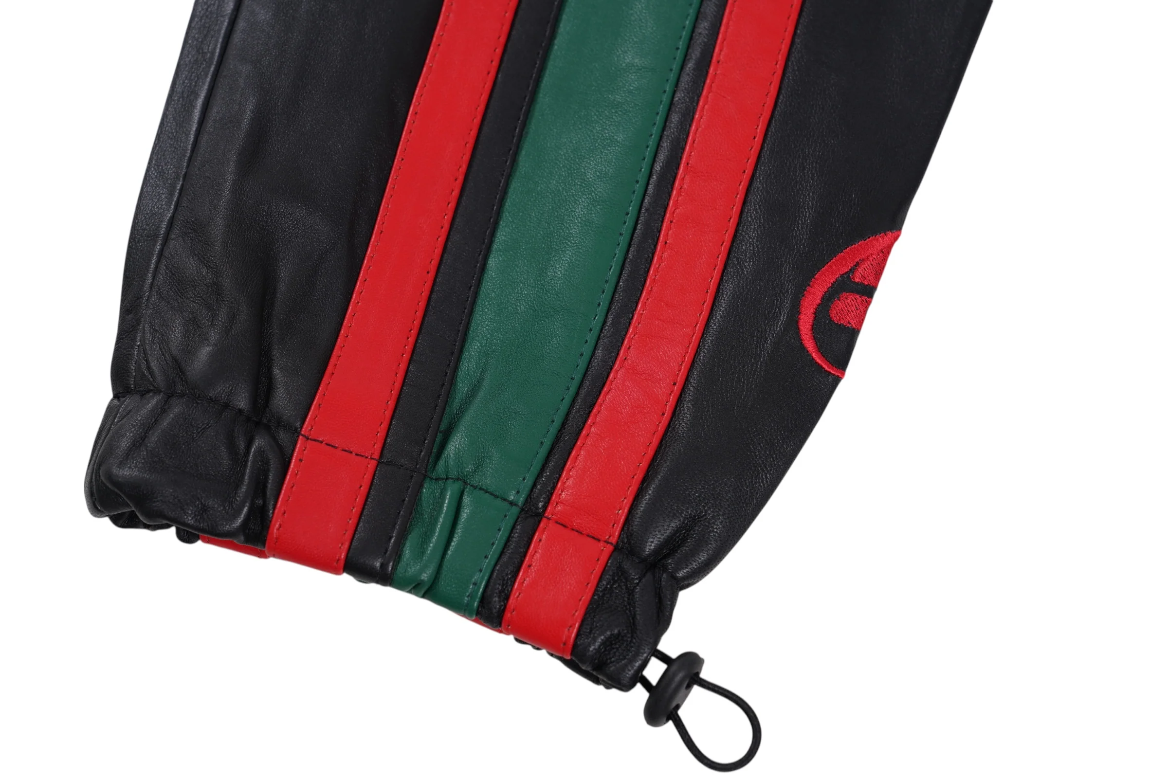 LEATHER TRACK PANTS (RBG) - Image 3