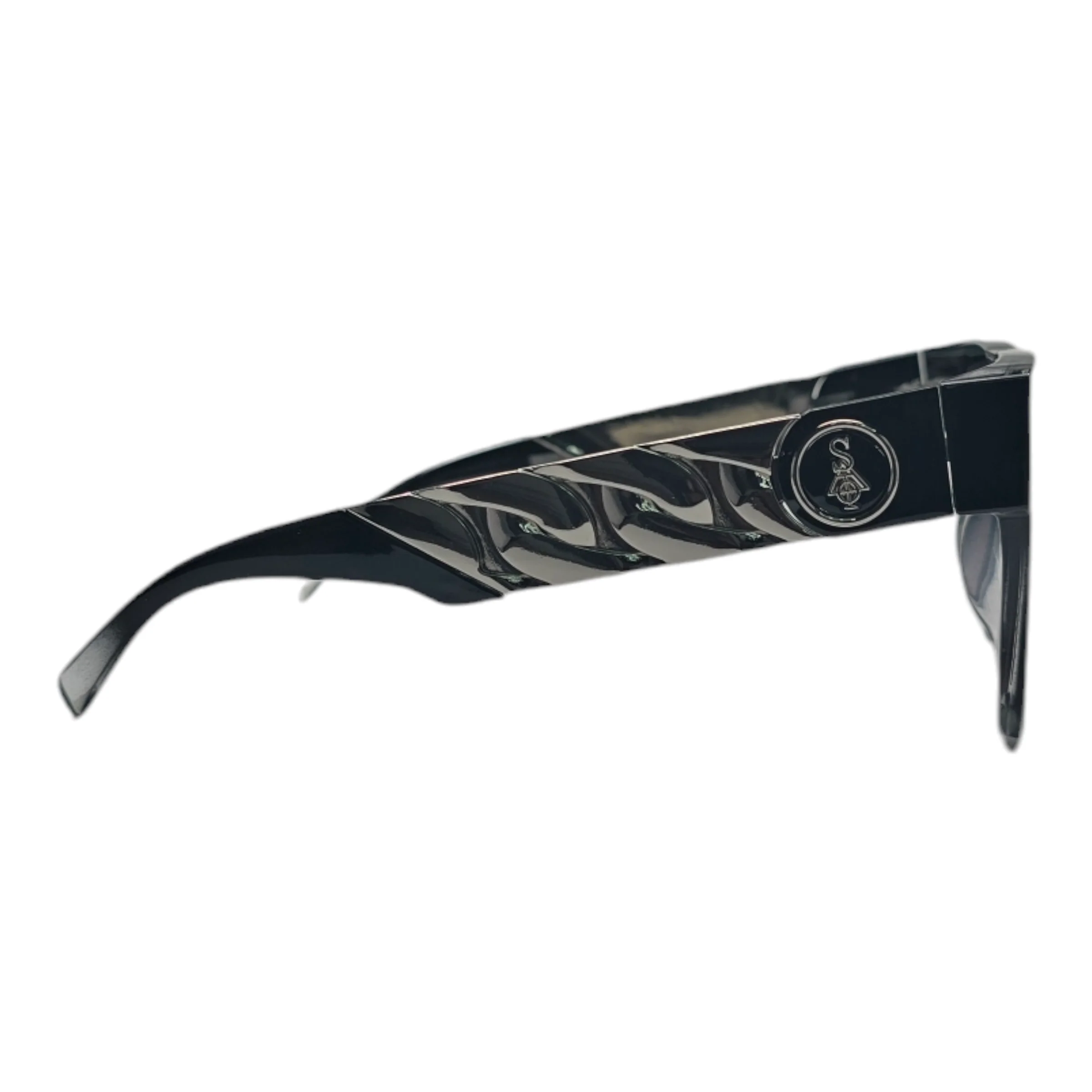 CUBAN LINK SUNGLASSES (Black Fade) - Image 5