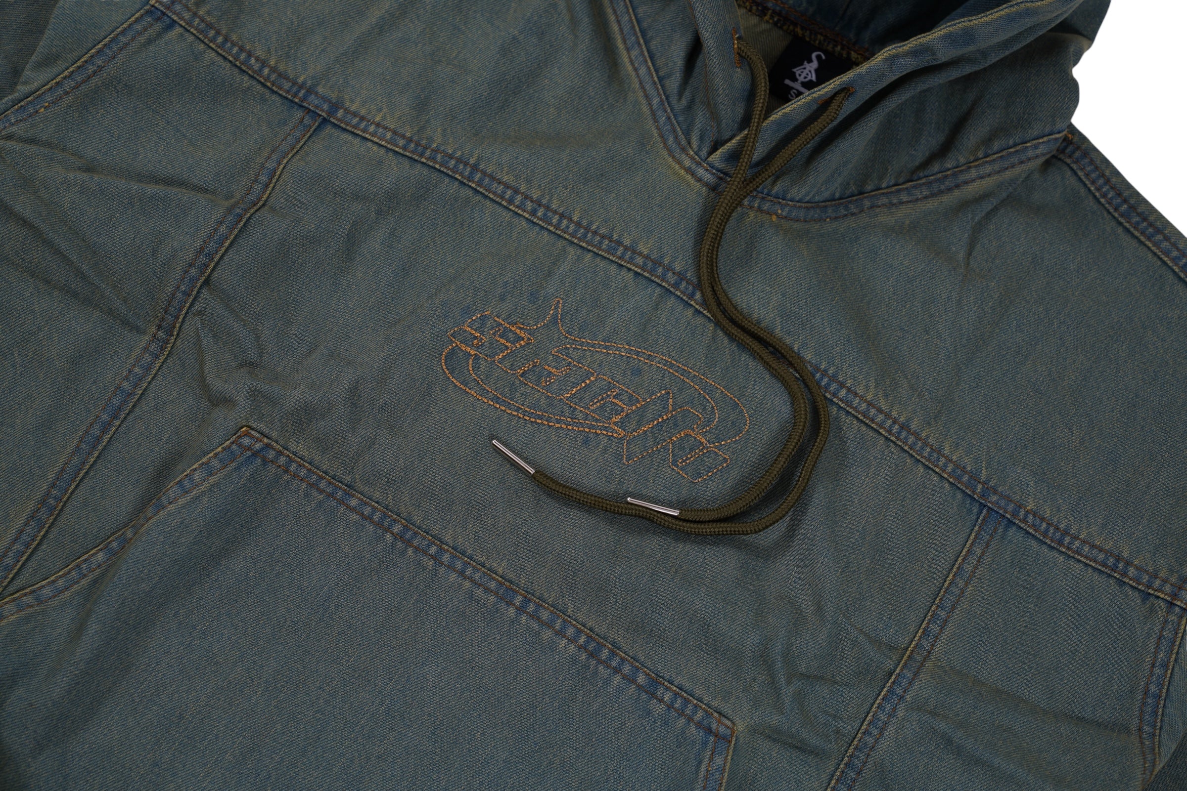 Denim Hoodie (Antique wash) - Image 2