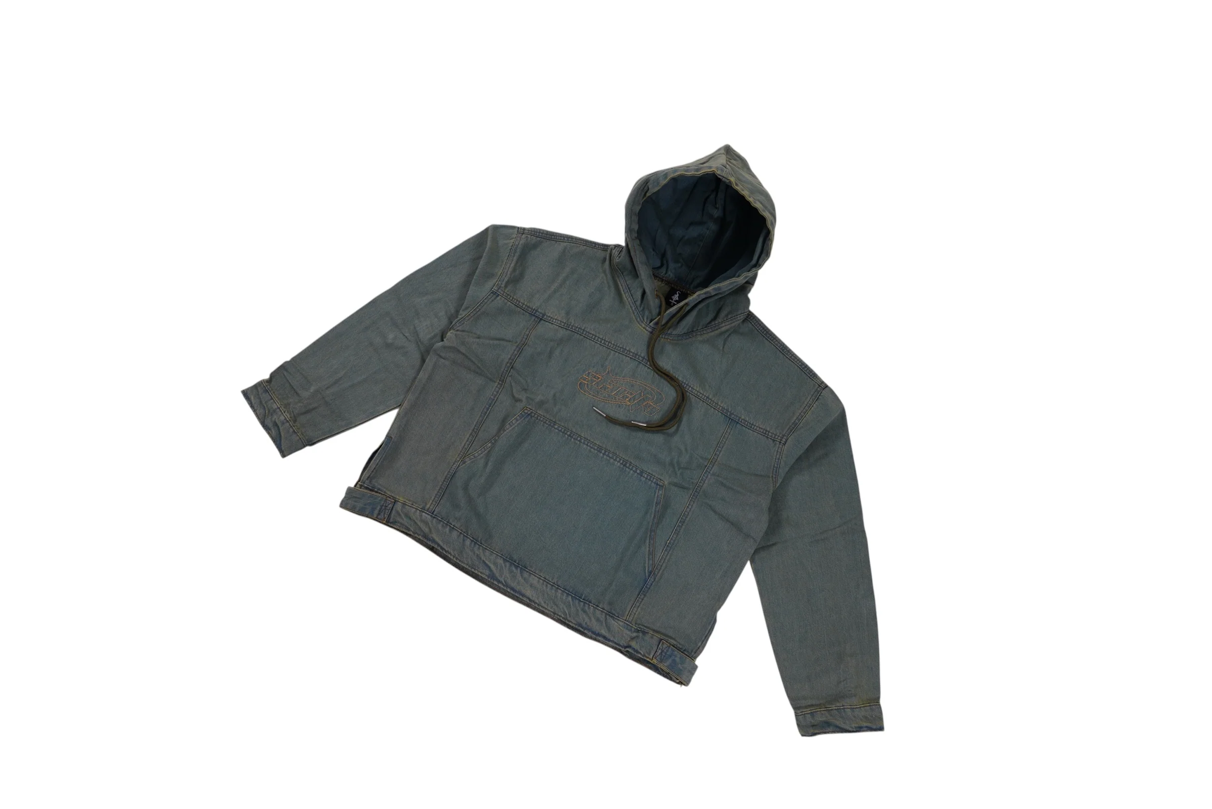 Denim Hoodie (Antique wash) - Image 3