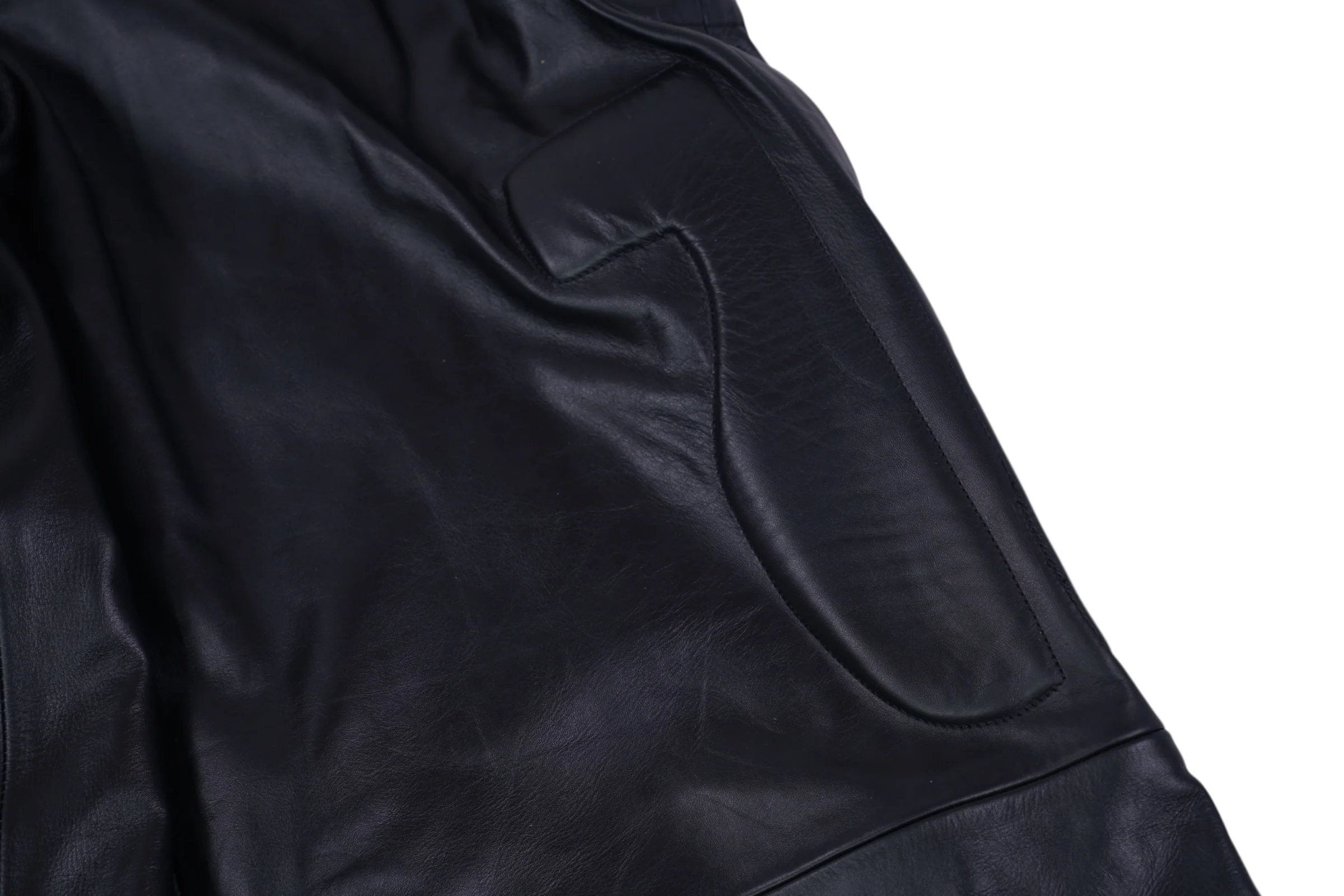 LEATHER MOTO PADDED PANTS (BLACK) - Image 6