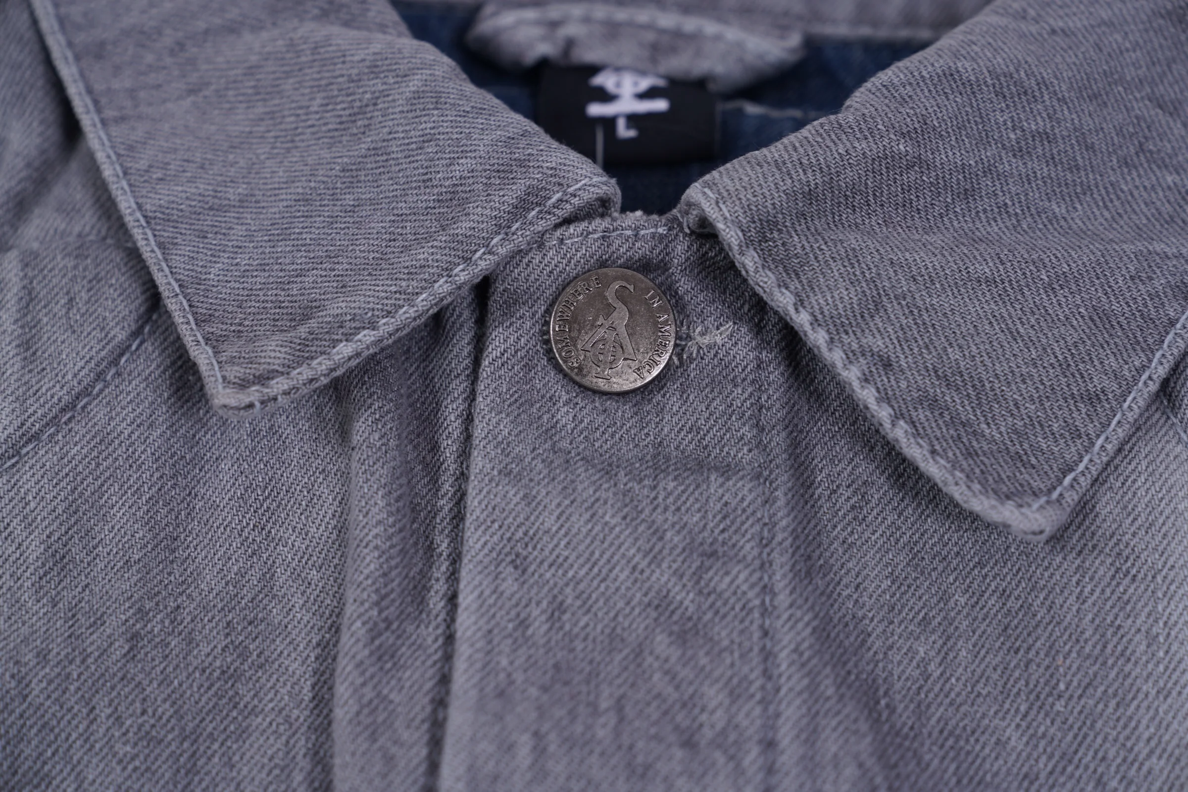MOTO DENIM JACKET (Grey) - Image 3