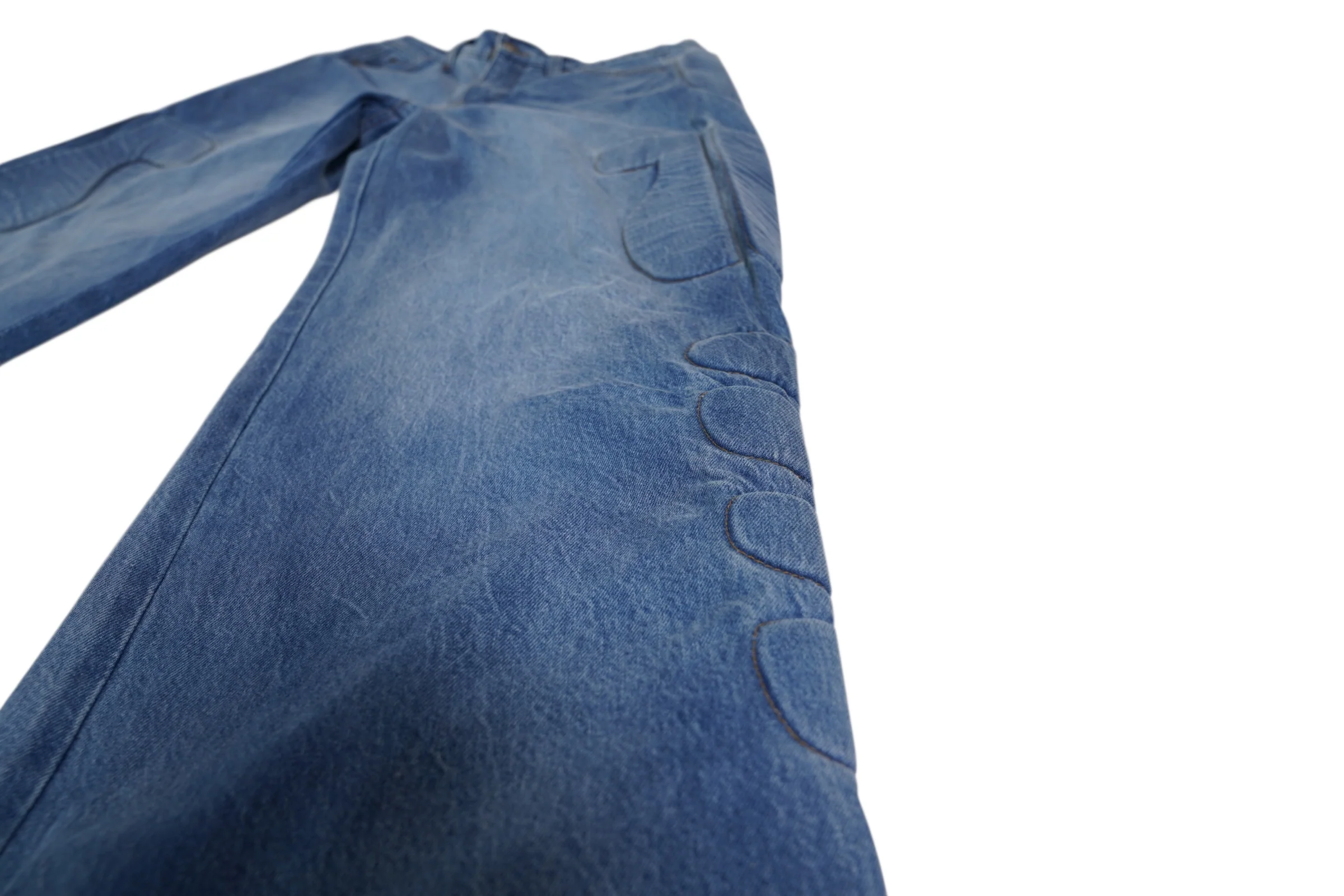 MOTO DENIM PADDED PANTS (BLUE) - Image 3