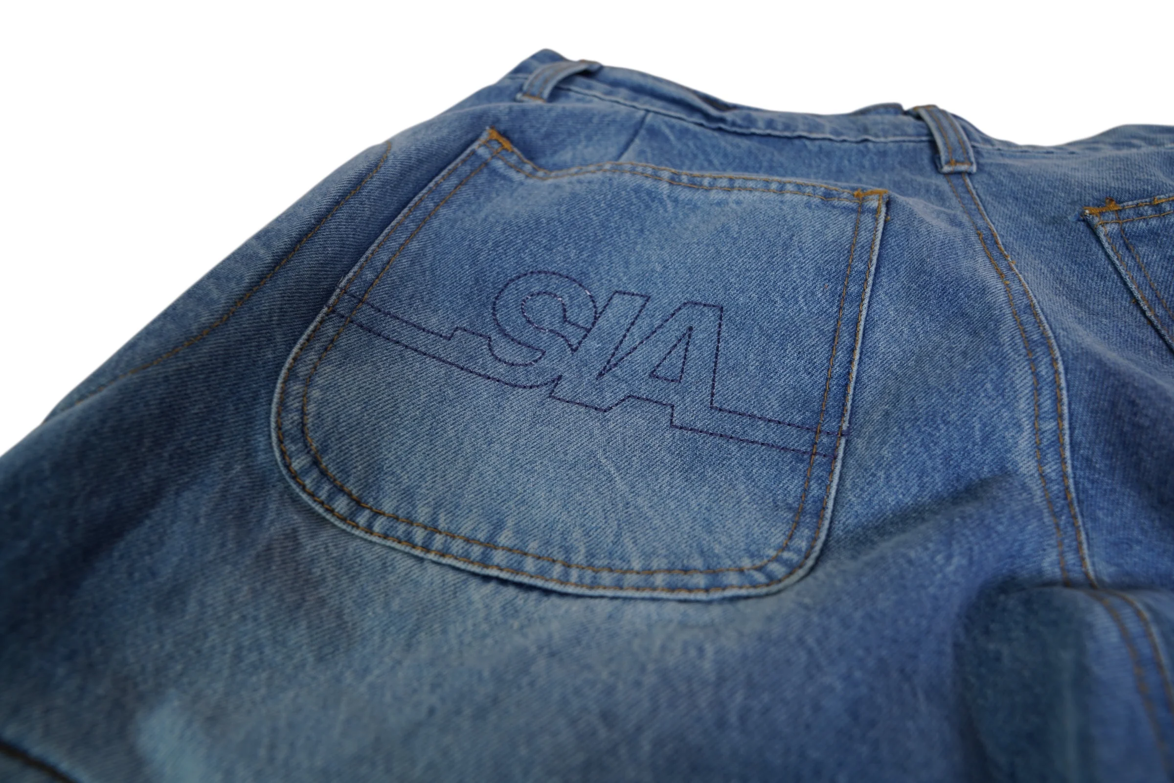 MOTO DENIM PADDED PANTS (BLUE) - Image 5