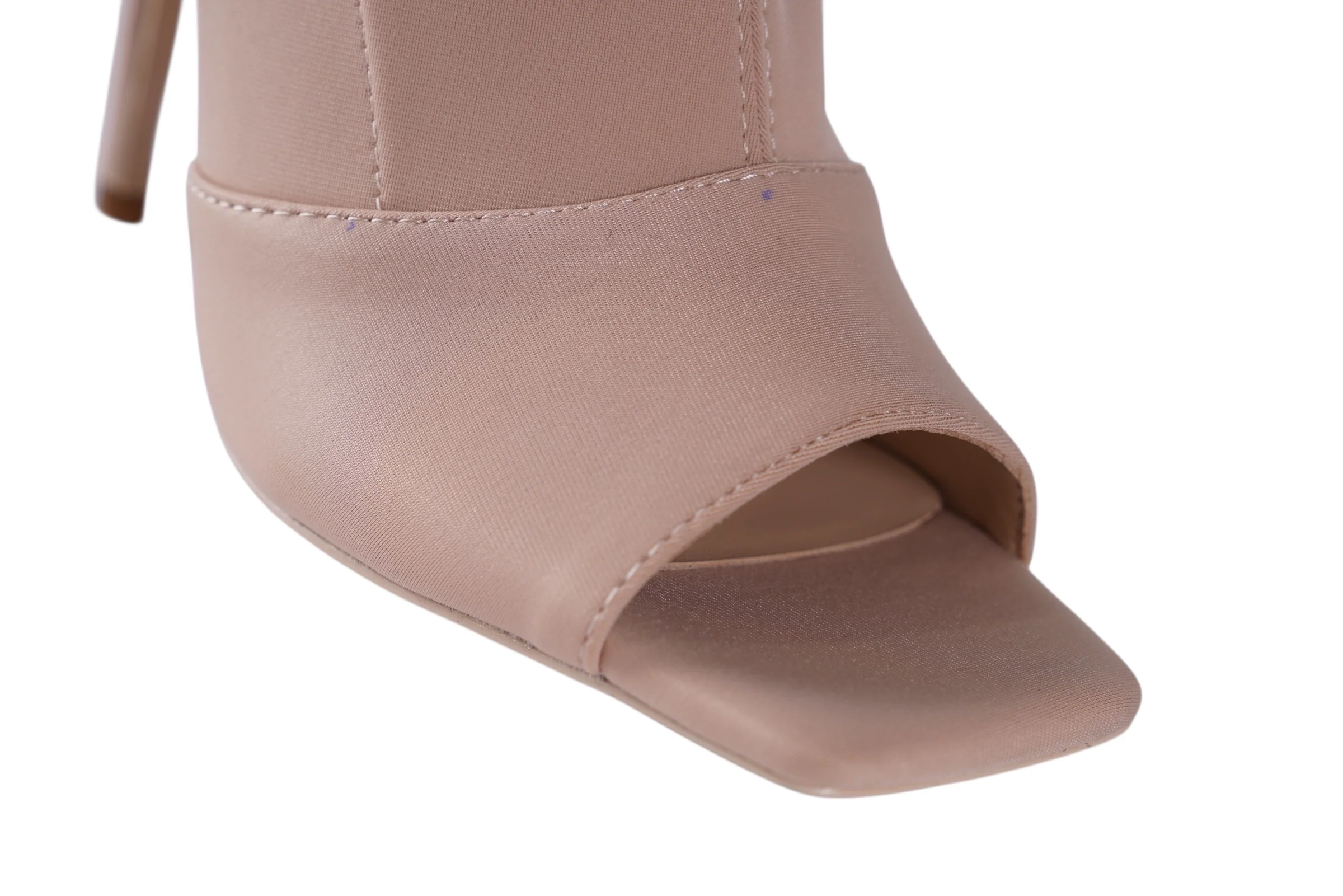 SIA HER NEOPRENE PEEP TOE BOOTIES (Beige) - Image 3