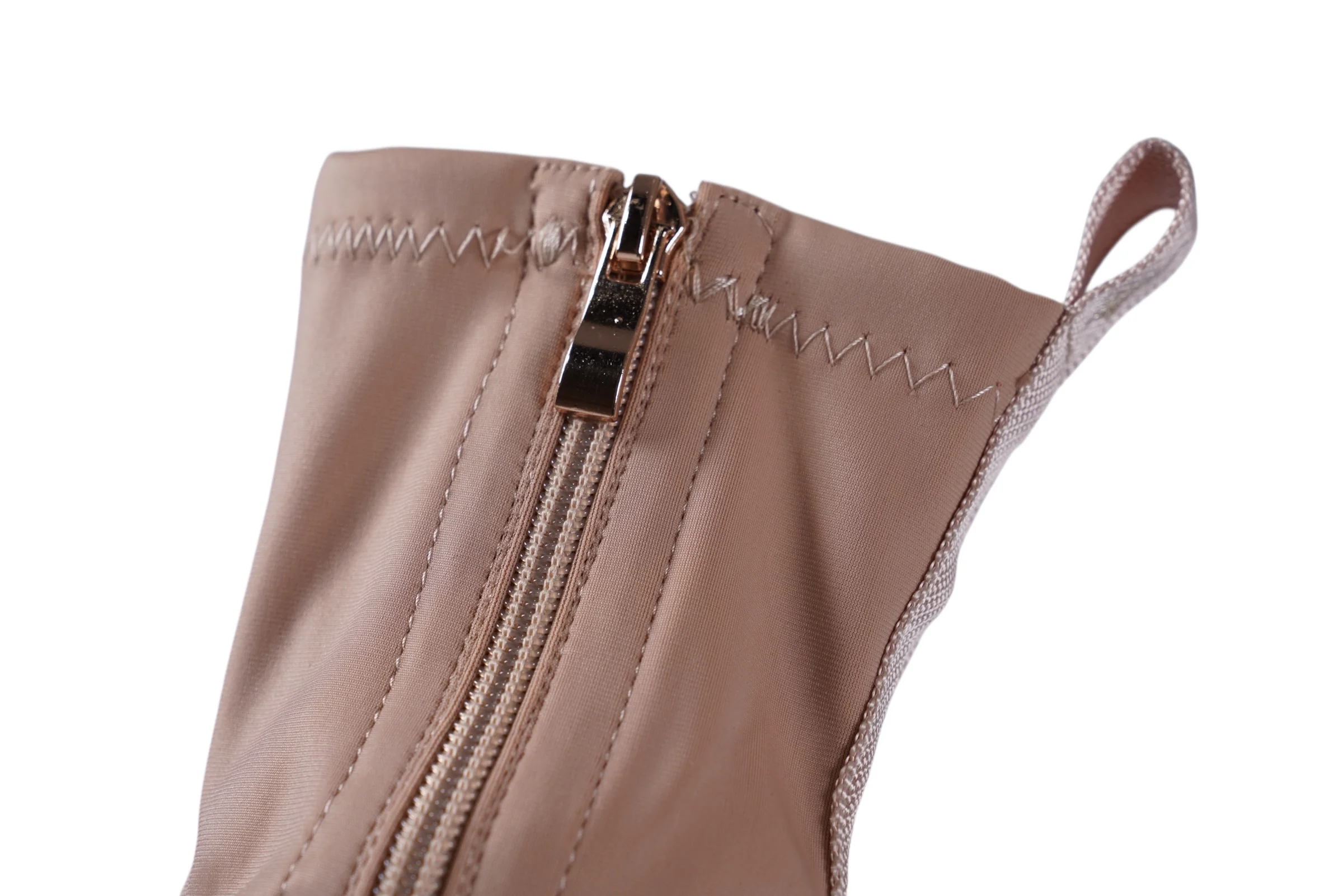 SIA HER NEOPRENE PEEP TOE BOOTIES (Beige) - Image 5
