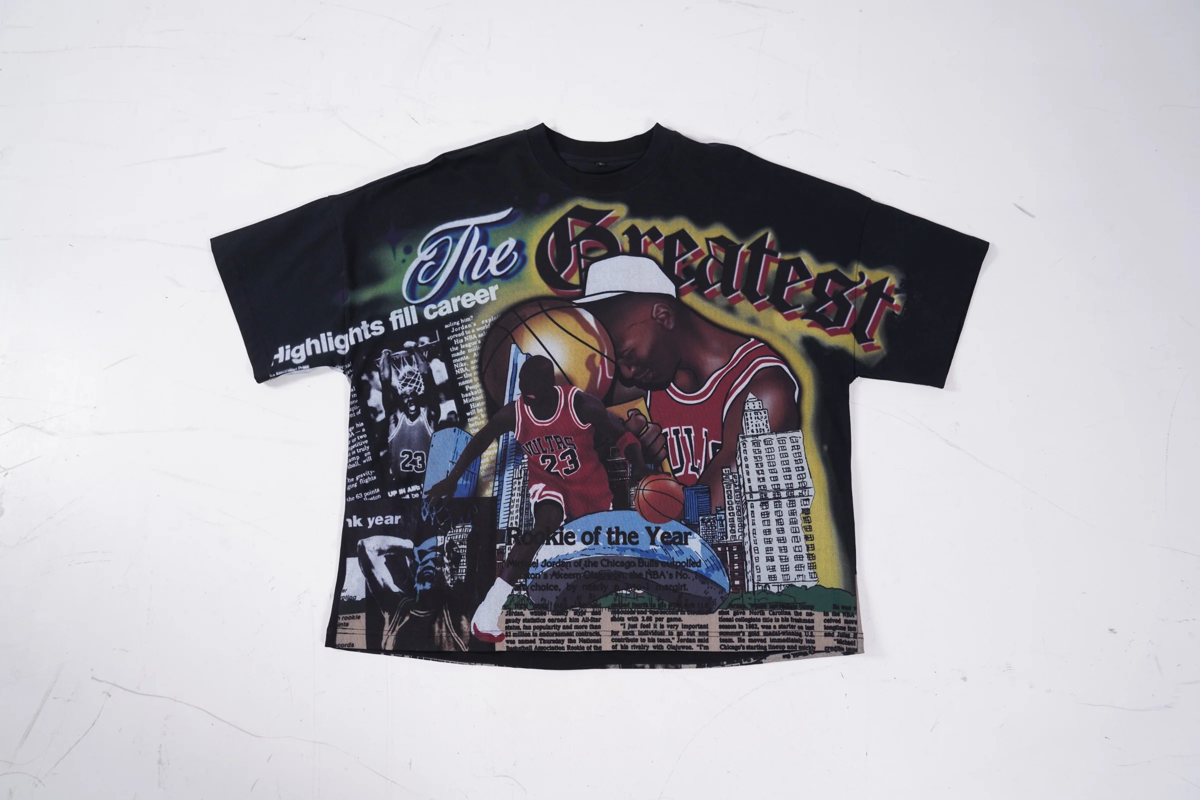 Oversized Art Tee (G.O.A.T) -BLACK - Image 6