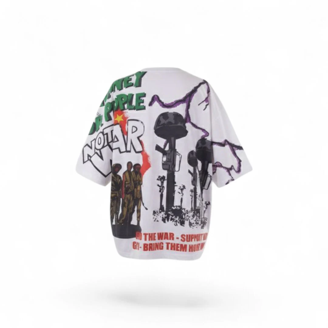 Oversized Art Tee (LOVE NOT WAR) - Image 4