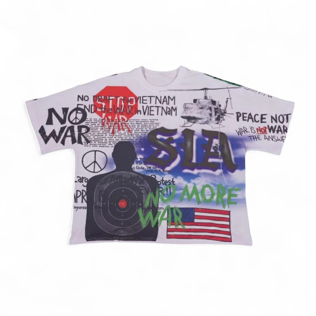Oversized Art Tee (LOVE NOT WAR) - Image 5