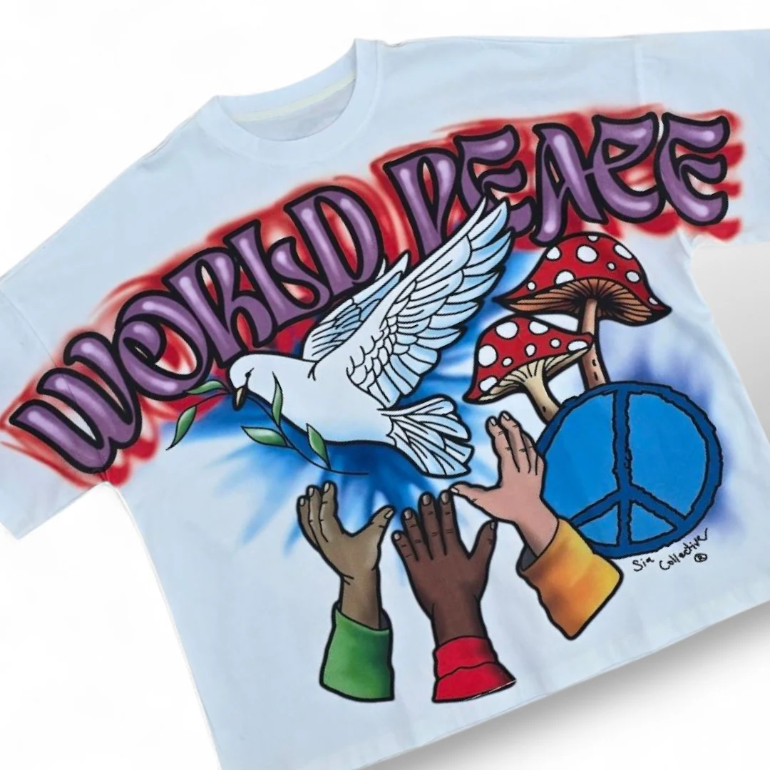 Oversized Art Tee (WORLD PEACE) - Image 4