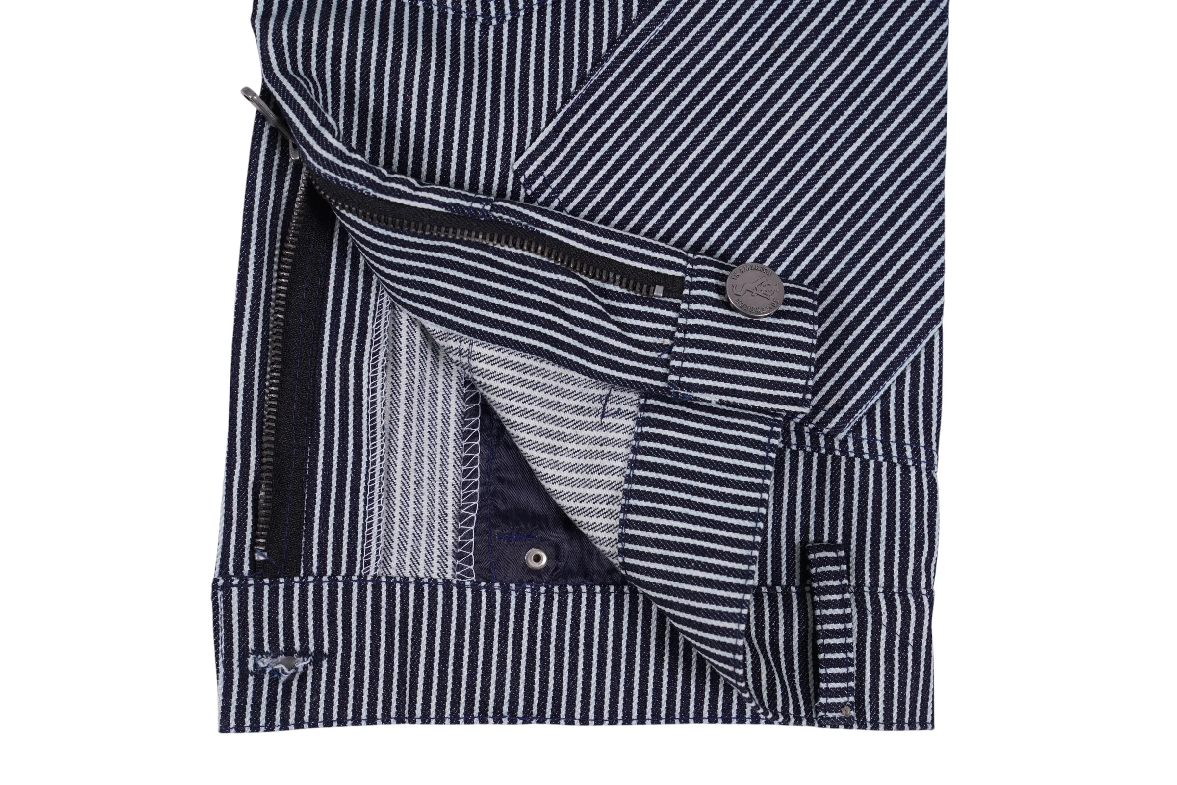 Conductor Denim Upside Down Pants (Navy) - Image 4