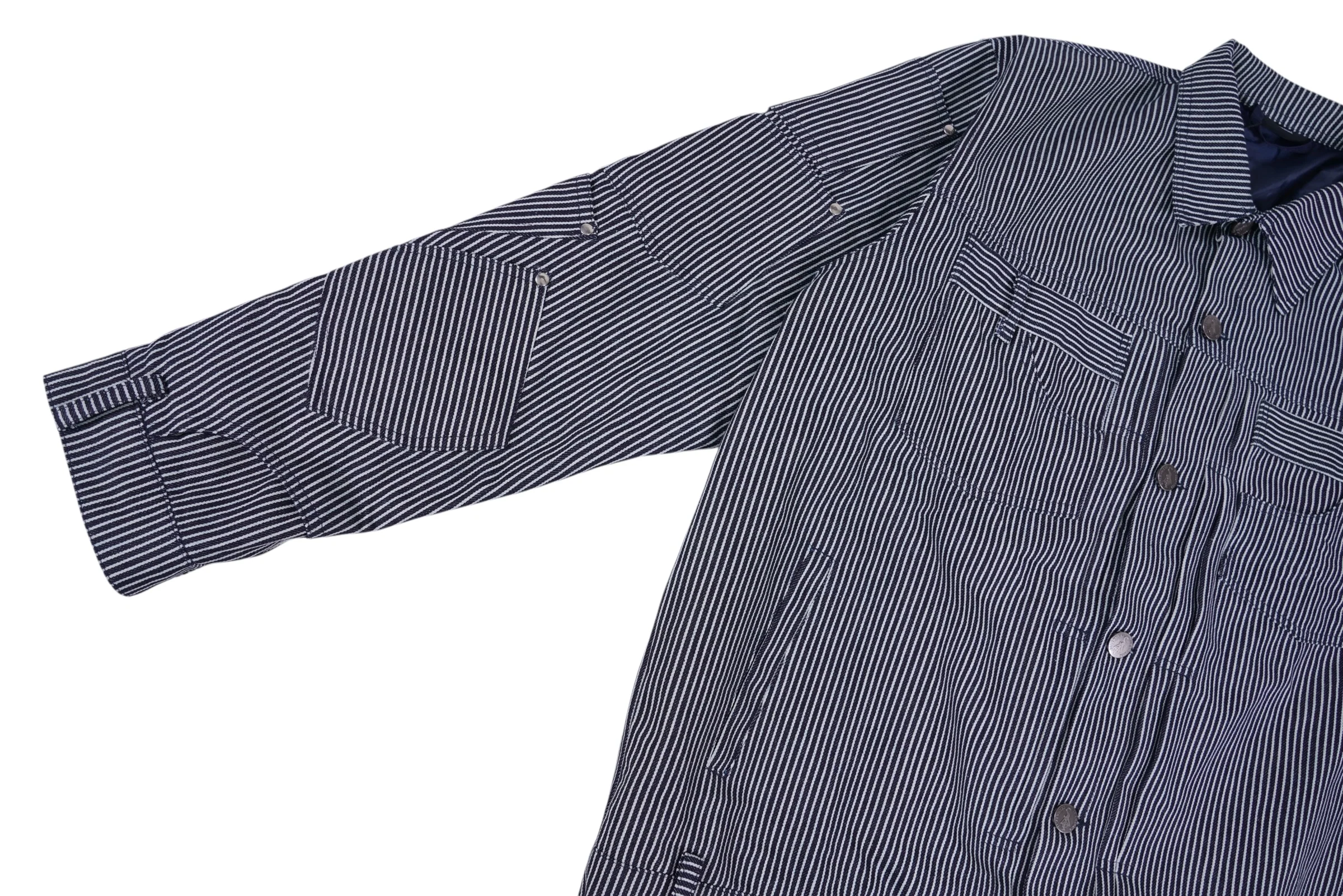 Conductor Denim Upside Down Jacket (Navy) - Image 6