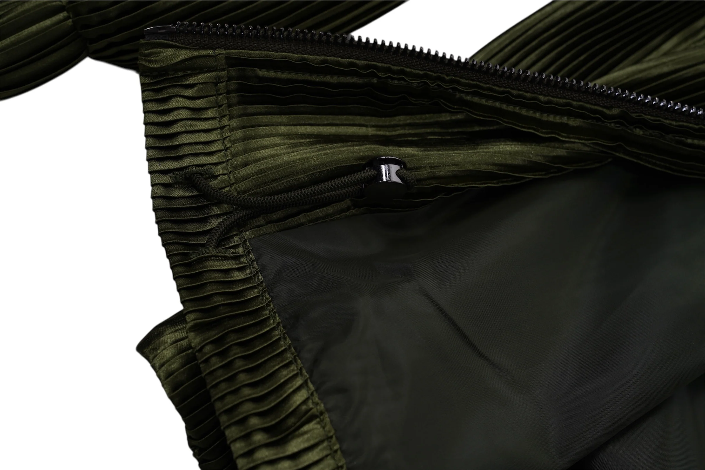 SIA HER RELAXED PLISSE JACKET (OLIVE) - Image 8