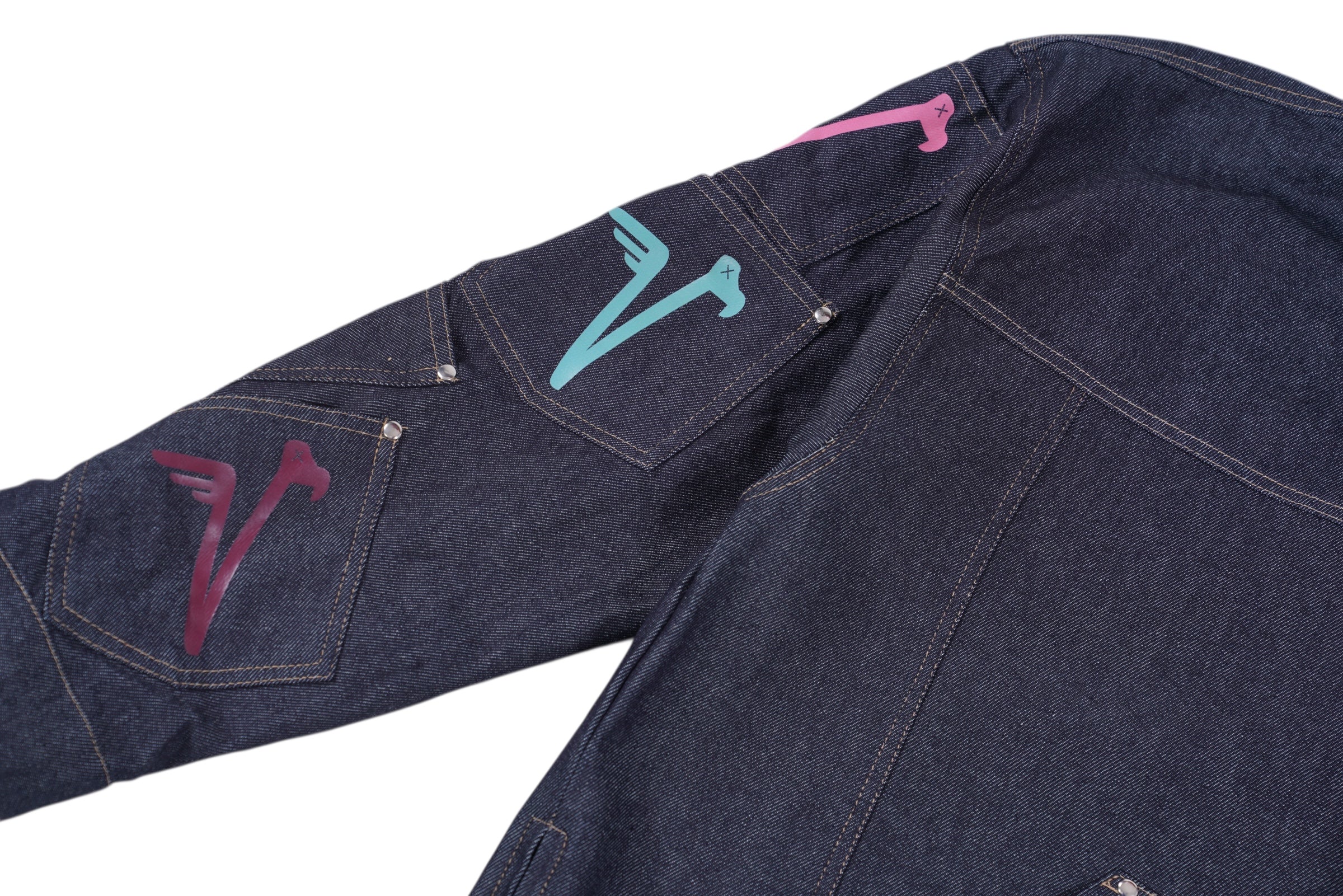 SIAVISU DENIM HOODIE (Blue) - Image 3