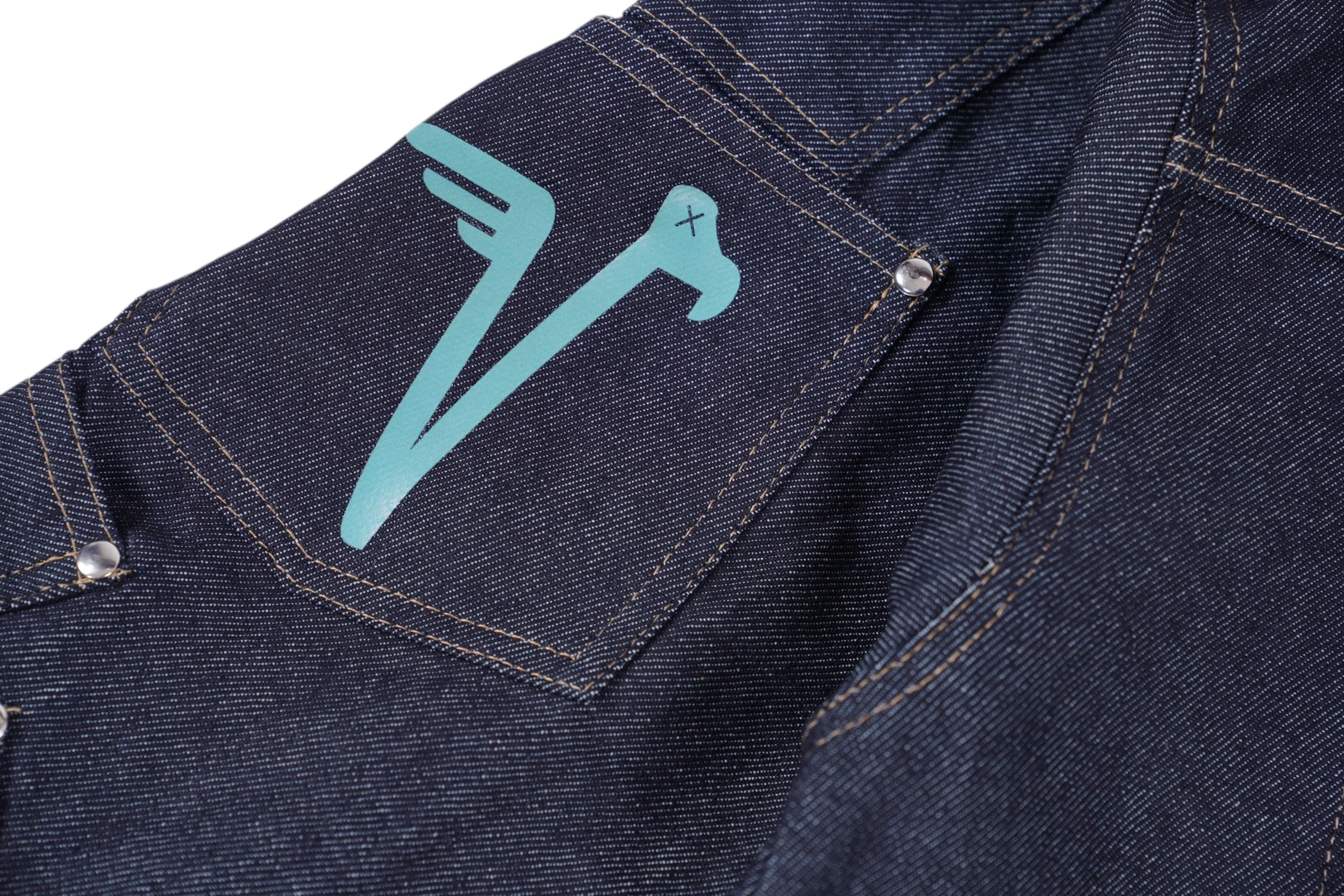 SIAVISU DENIM HOODIE (Blue) - Image 4